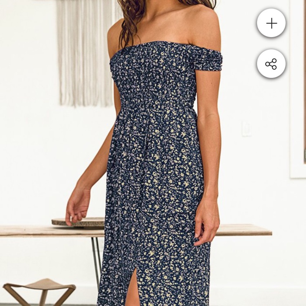 floral off shoulder dress